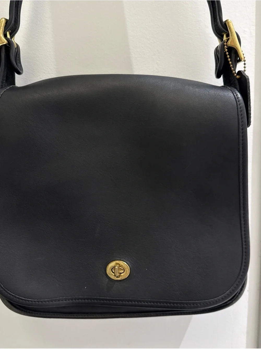 Coach Black Leather Crossbody Bag with Gold Hardware - Picture 4 of 16